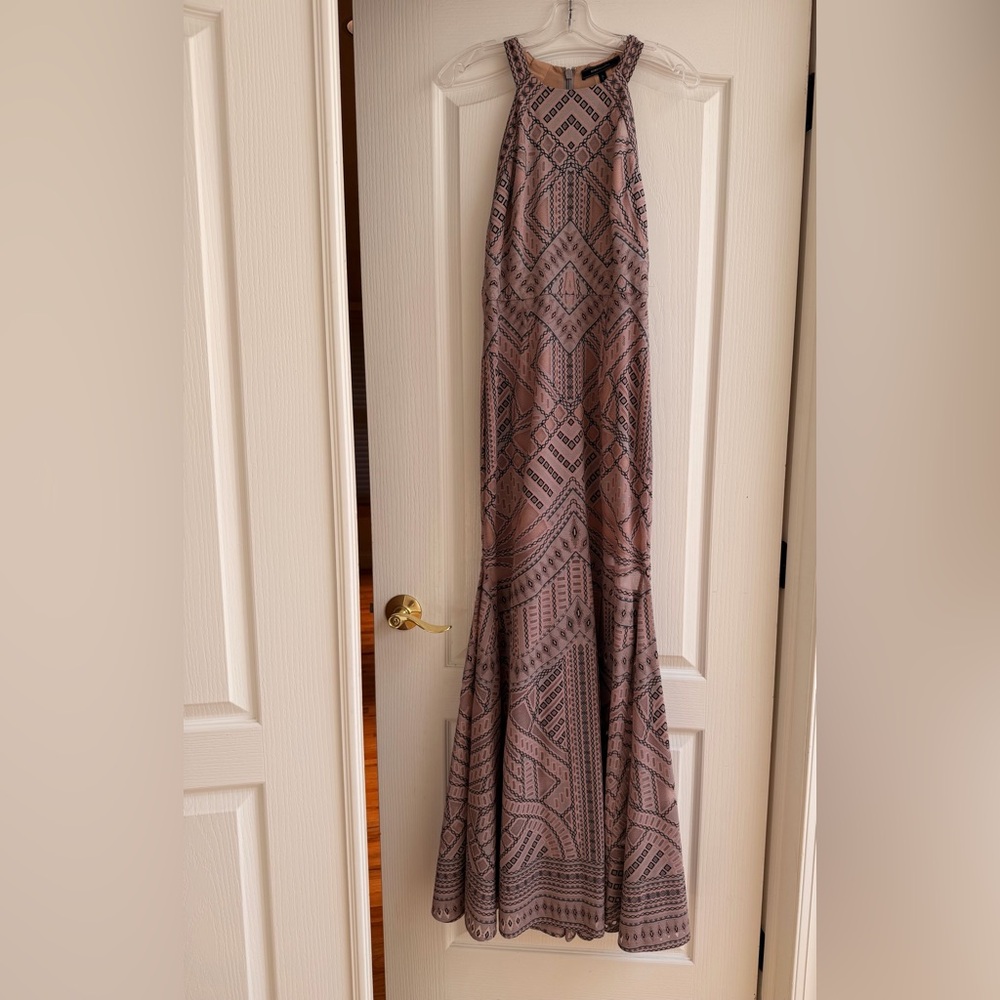 BCBG Geometric Patterned Maxi Dress
